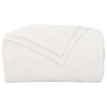 vidaXL Jeté Blanc 130 x 150 cm Toison