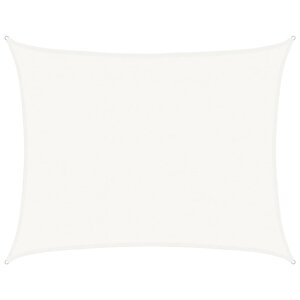vidaXL Voile d'ombrage 160 g/m² Blanc 6x7 m PEHD