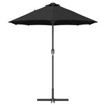 vidaXL Parasol de jardin Noir 370 x 197 x 239 cm