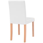 vidaXL Table et chaises 7 Pièces Cuir synthétique Chêne Couleur crème