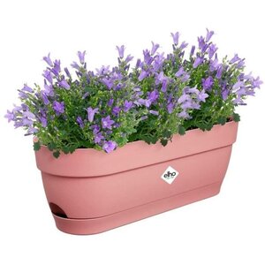 Pot de fleurs Rond LOFT URBAN - Plastique - Percé - Réservoir - Avec roulettes - Ø 50 - Rose poudré