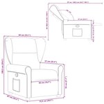 vidaXL Fauteuil inclinable Gris foncé Tissu