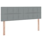 vidaXL Lit avec des lumières à LED Gris clair 140 x 190 cm tissu