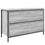 Ensemble de meubles de salle de bain 3 pièces vidaXL Gris Sonoma en bois d'ingénierie