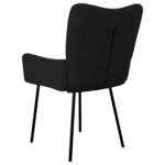 vidaXL Chaises à manger lot de 2 Noir Velours