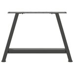 vidaXL Pieds de table basse en forme de A 2 pièces Anthracite 60 x (42-43) cm Acier