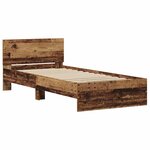 vidaXL Cadre de lit Bois ancien 75 x 190 cm Bois d'ingénierie
