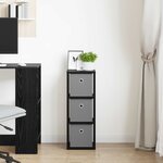 vidaXL Buffet avec tiroir Chêne noir 25 5 x 22 x 69 5 cm
