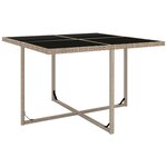 vidaXL Ensemble à manger d'extérieur avec coussins 5 Pièces Rotin Beige