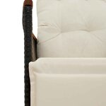 vidaXL Ensemble à manger de jardin 9Pièces coussins noir résine tressée