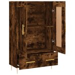 vidaXL Buffet haut chêne fumé 69 5x31x115 cm bois d'ingénierie