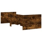 vidaXL Cadre de lit avec tiroirs sans matelas chêne fumé 90x190 cm
