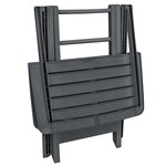 vidaXL Ensemble de bistro pliable 3 Pièces Plastique Anthracite