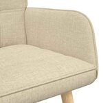 vidaXL Sofa 2 places Crème 115 x 61 x 87 cm Tissu
