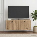 vidaXL Meuble TV mural 78 5 x 41 x 30 cm Chêne artisanal