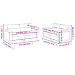 vidaXL Ensemble de canapés 2 Pièces avec coussins beige tissu microfibre