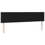 vidaXL Sommier à lattes de lit matelas et LED noir 120x190 cm tissu