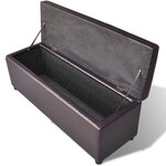 vidaXL Long banc de rangement Bois Marron