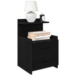 vidaXL Tables de chevet 2 pièces avec 2 tiroirs Noir 40 x 36 5 x 62 cm