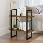 vidaXL Bibliothèque 2 niveaux Chêne brun 60x30x70 cm Bois d'ingénierie