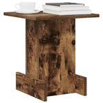 vidaXL Table d'appoint Chêne fumé 35 5 x 35 x 40 cm Bois d'ingénierie