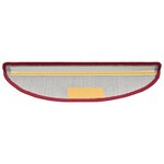 vidaXL Tapis d'escalier 10 Pièces 65x24x4 cm Rouge bordeaux