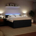 vidaXL Sommier à lattes de lit et matelas Noir 200x200 cm Velours