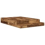 vidaXL Cadre de lit avec rangement Bois ancien 236.5 x 150 x 31.5 cm