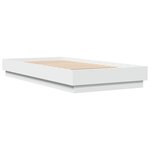 vidaXL Cadre de lit sans matelas blanc 90x190 cm bois d'ingénierie