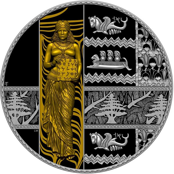 Pièce de monnaie en Argent 5 Dollars g 62.2 (2 oz) Millésime 2024 Phoenicia PHOENICIA