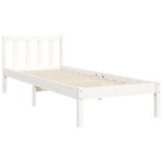 vidaXL Cadre de lit sans matelas blanc 90x200 cm bois de pin massif