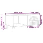 vidaXL Table basse Blanc brillant 90 x 50 x 40 cm Bois d'ingénierie