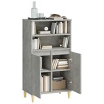 vidaXL Buffet haut Gris béton 60x36x110 cm Bois d'ingénierie