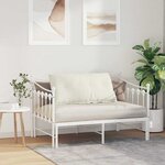 vidaXL Coussin de Dos Crème 100 x 50 cm Tissu en velours côtelé