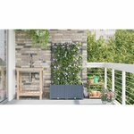vidaXL Pots de jardin Gris clair 80 x 40 x 142 cm Acier