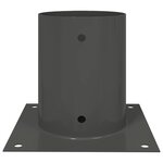 vidaXL Ancre ronde au sol 12 Pièces Anthracite 18 x 18 x 15 cm métal