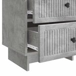 vidaXL Cabinet de chevet avec tiroir Gris béton 43 x 34 5 x 47 5 cm