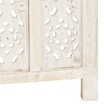 vidaXL Cloison de séparation 5 panneaux Blanc 200x165 cm Bois manguier