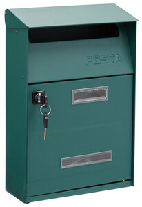 Boîte aux Lettres en Acier  Up D-2006/V  Fenêtres Transparentes  Vert