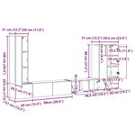 vidaXL Ensemble de meuble TV mural Montage mural 6 Pièces Blanc