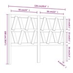 vidaXL Tête de lit Marron miel 126x4x100 cm Bois massif de pin