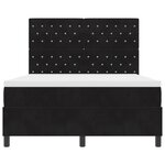 Lit Box Spring vidaXL avec Matelas Noir 140x190 cm Velours