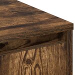 Buffet vidaXL avec éclairage LED en chêne fumé 90x32x75 cm en bois d'ingénierie