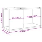 vidaXL Meuble TV chêne artisanal 60x24x32 cm bois d'ingénierie