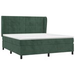 vidaXL Sommier à lattes de lit et matelas Vert foncé 180x200cm Velours