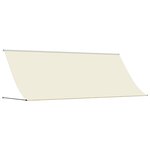 vidaXL Auvent rétractable crème 350x150 m tissu et acier