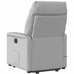 vidaXL Fauteuil de massage inclinable gris nuage tissu