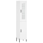 vidaXL Buffet haut Blanc 34 5x34x180 cm Bois d'ingénierie