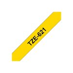 Tze-tape tze-621 cassette à ruban  largeur: 9 mm noir / jaune brother