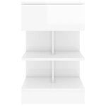 vidaXL Tables de chevet 2 Pièces Blanc brillant 40x35x65 cm